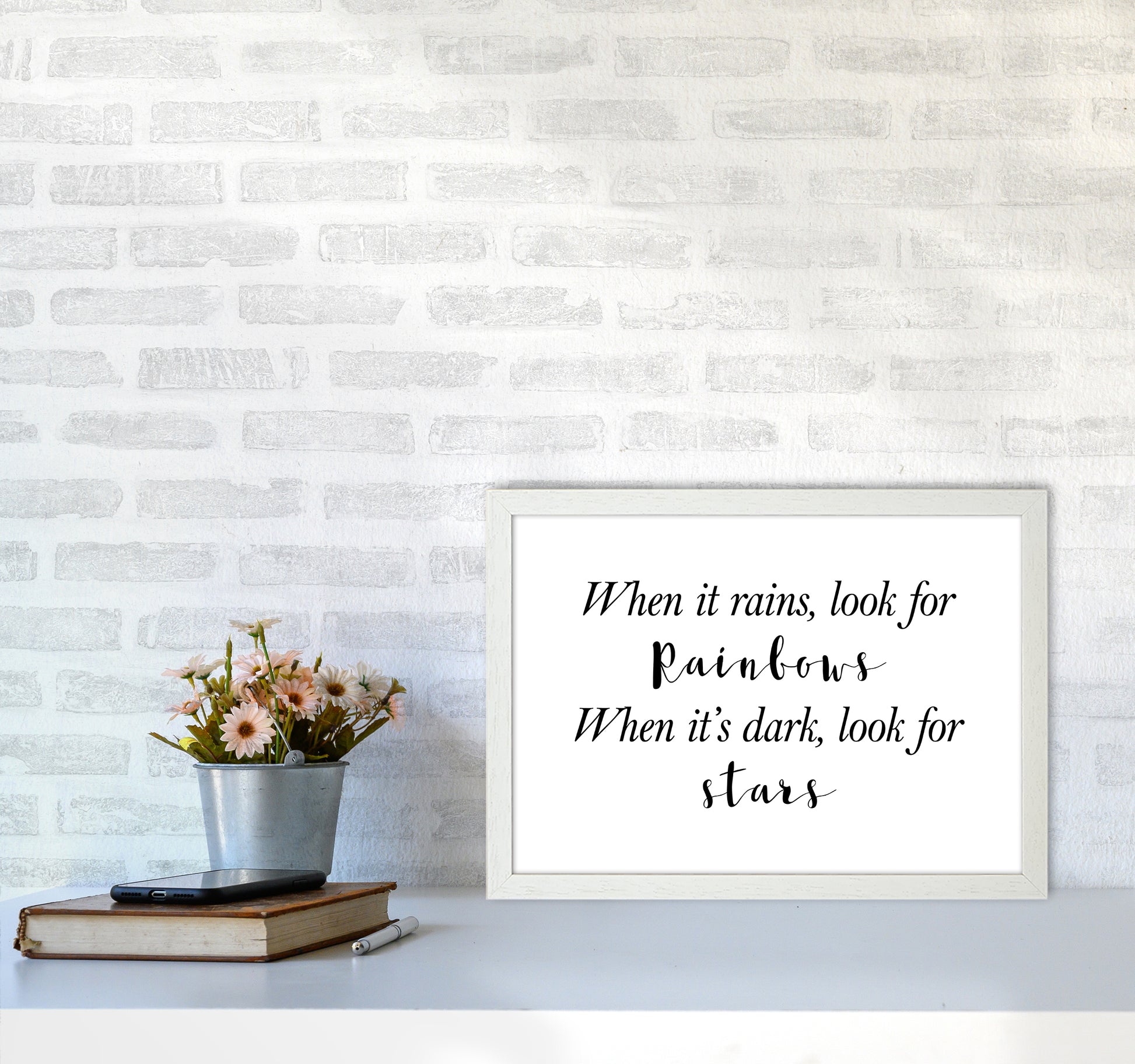 When It Rains  Art Print by Pixy Paper A3 Oak Frame