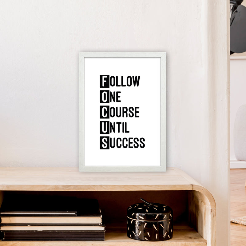 Focus Black  Art Print by Pixy Paper A3 Oak Frame