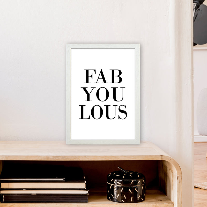 Fabyoulous  Art Print by Pixy Paper A3 Oak Frame