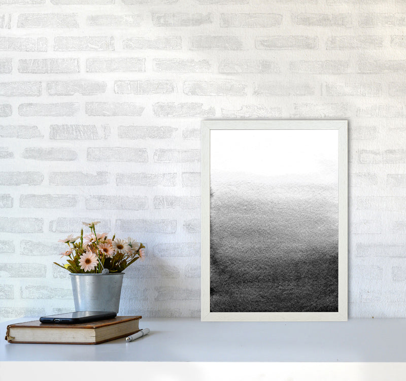 Majestic Monochrome Watercolour 13 Art Print by Pixy Paper A3 Oak Frame