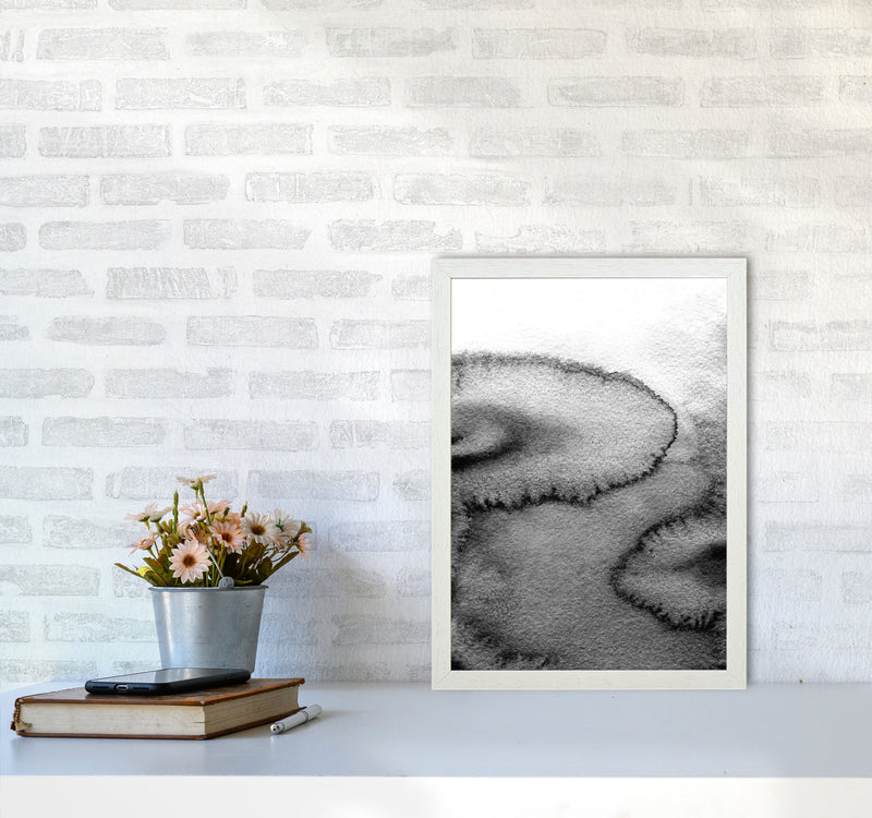 Majestic Monochrome Watercolour 15 Art Print by Pixy Paper A3 Oak Frame