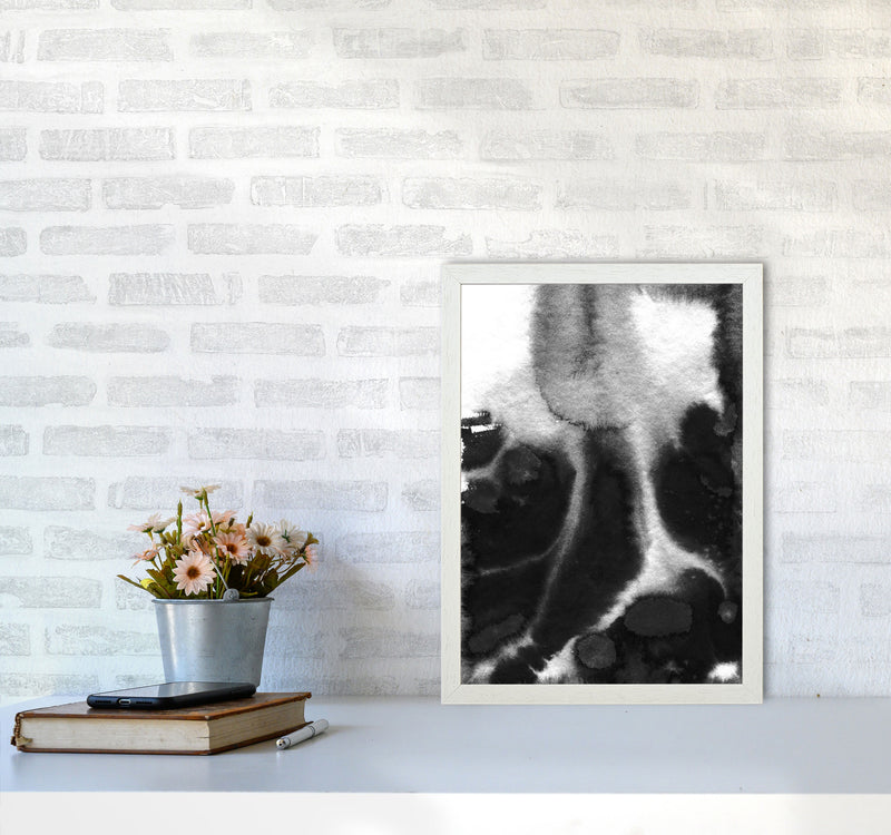 Majestic Monochrome Watercolour 20 Art Print by Pixy Paper A3 Oak Frame