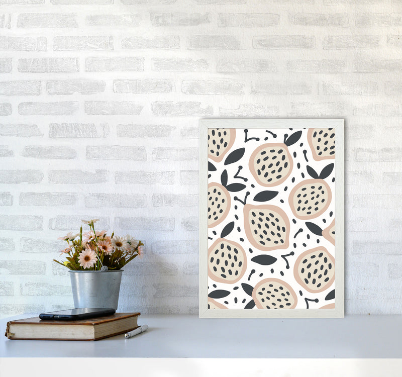 Inspired Fruit Art Print by Pixy Paper A3 Oak Frame