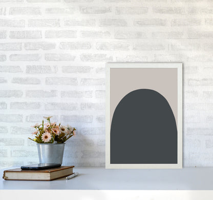 Inspired Off Black and Stone Hill Art Print by Pixy Paper A3 Oak Frame