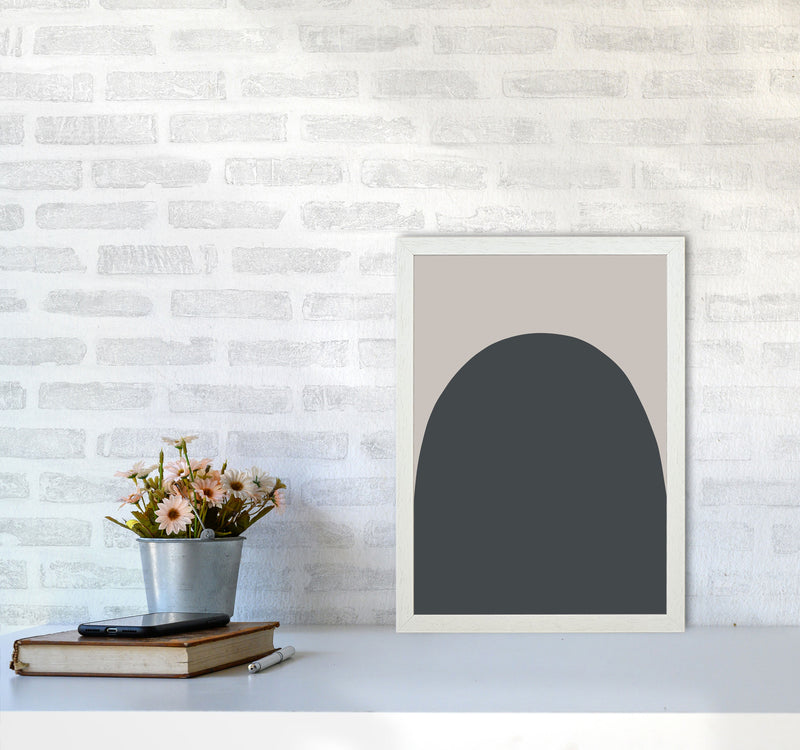 Inspired Off Black and Stone Hill Art Print by Pixy Paper A3 Oak Frame