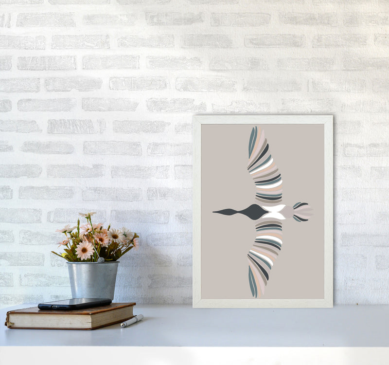 Inspired Bird Art Print by Pixy Paper A3 Oak Frame