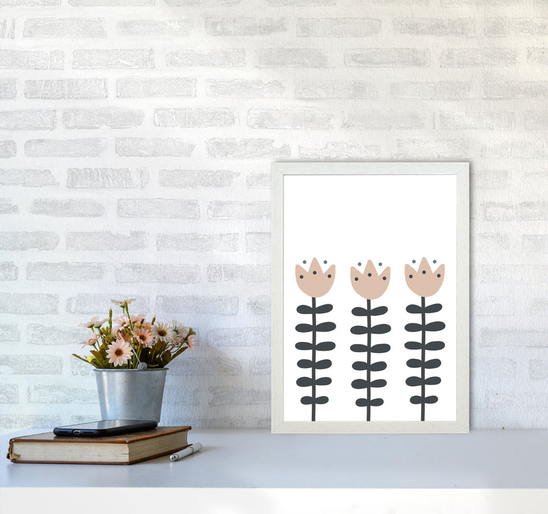 Inspired Flowers Art Print by Pixy Paper A3 Oak Frame