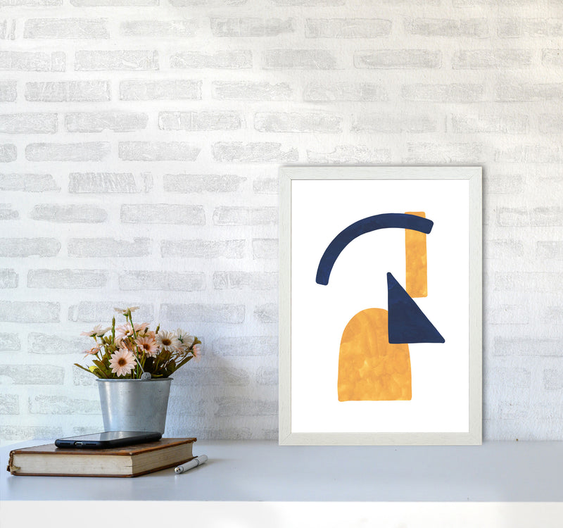 Horizon Abstract Shapes  Art Print by Pixy Paper A3 Oak Frame