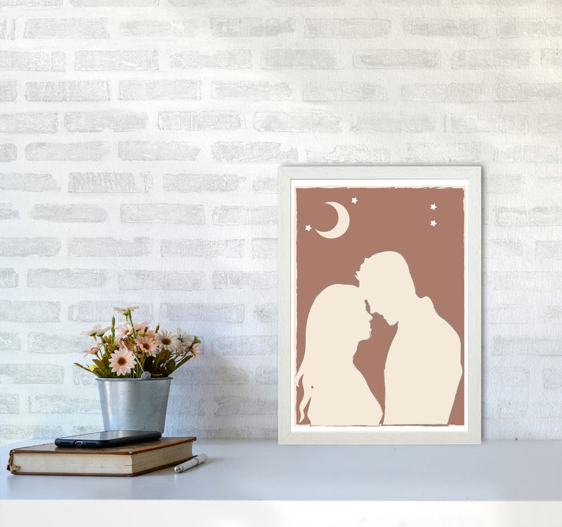Autumn Lovers abstract Art Print by Pixy Paper A3 Oak Frame