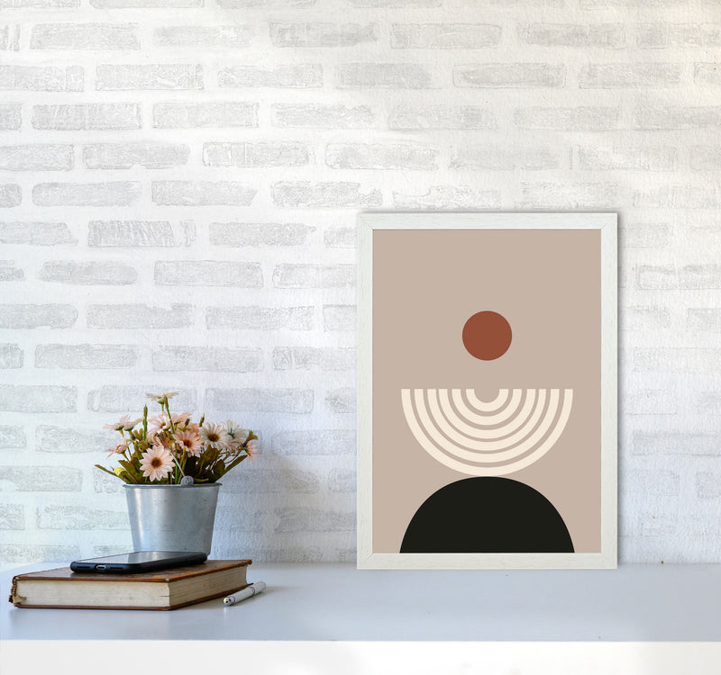 Autumn Lucille abstract Art Print by Pixy Paper A3 Oak Frame