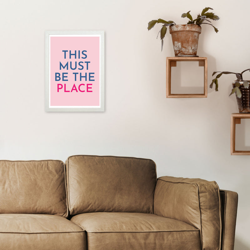 This Must Be The Place Art Print by Pixy Paper A3 Oak Frame