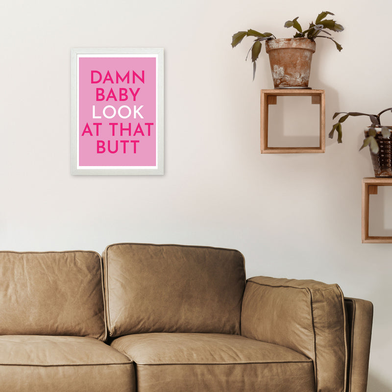 Damn Baby Art Print by Pixy Paper A3 Oak Frame