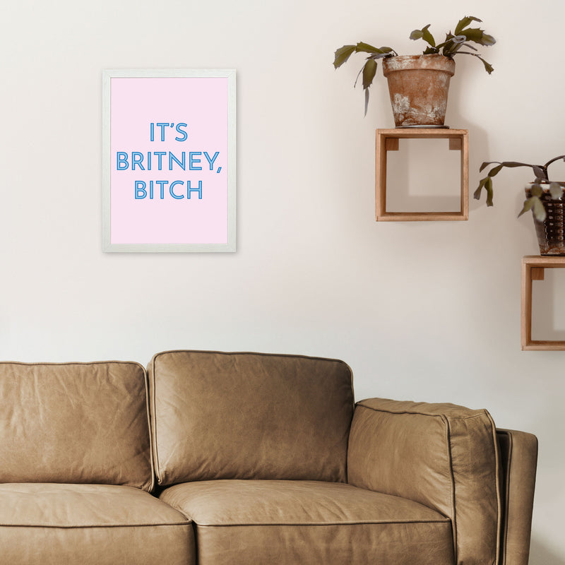It's Britney Art Print by Pixy Paper A3 Oak Frame