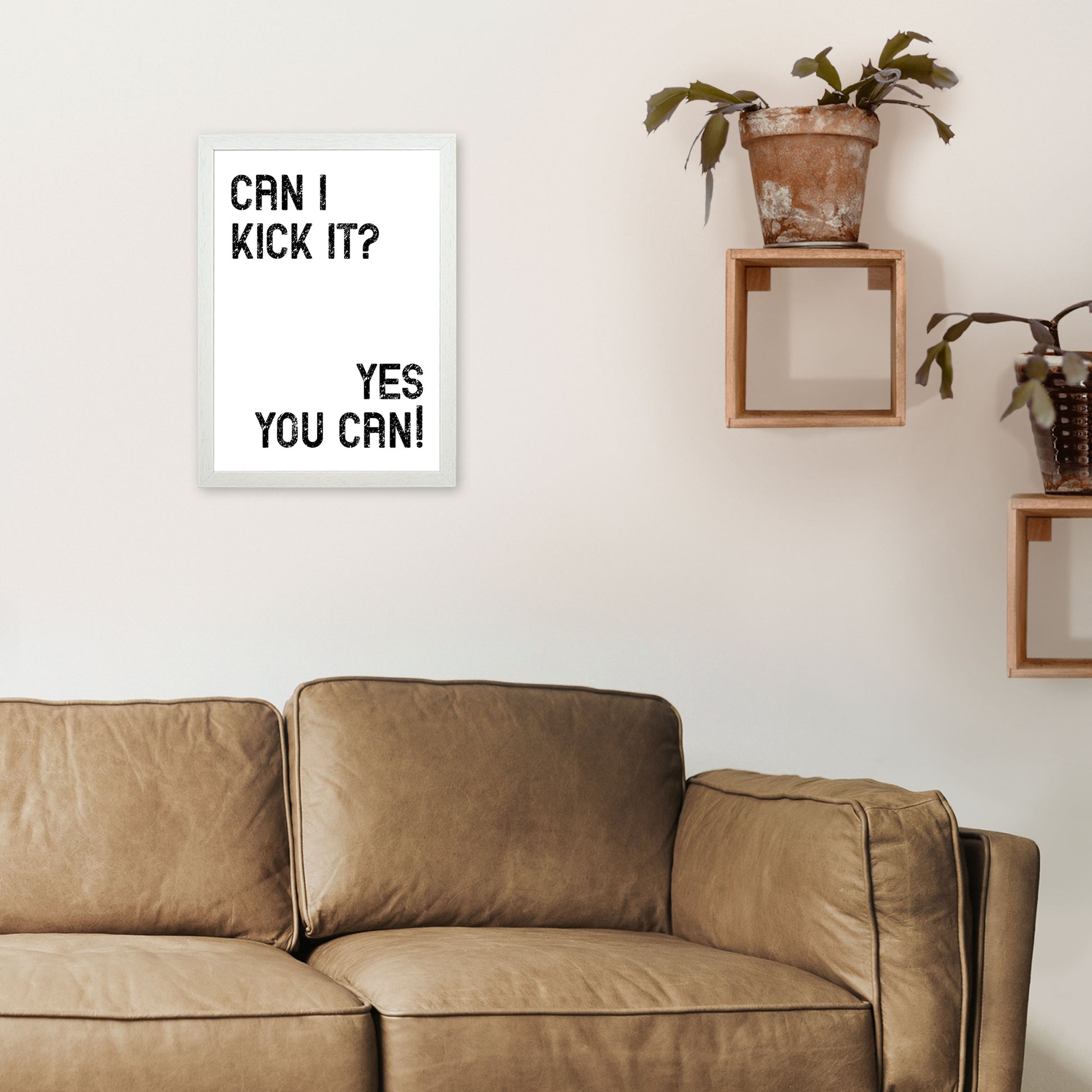 Can I Kick It Art Print by Pixy Paper A3 Oak Frame