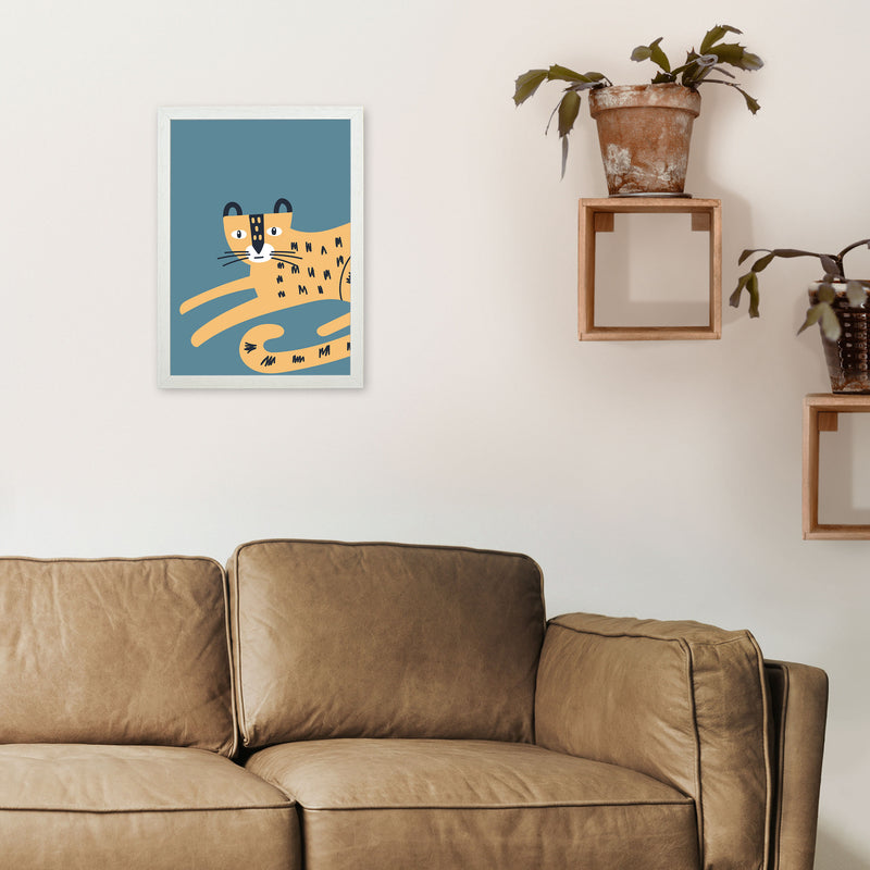 Wild animal Neutral kids Art Print by Pixy Paper A3 Oak Frame