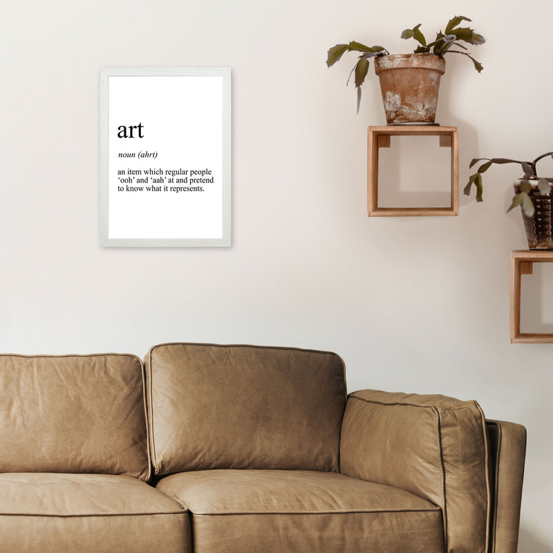 Art Definition Art Print by Pixy Paper A3 Oak Frame