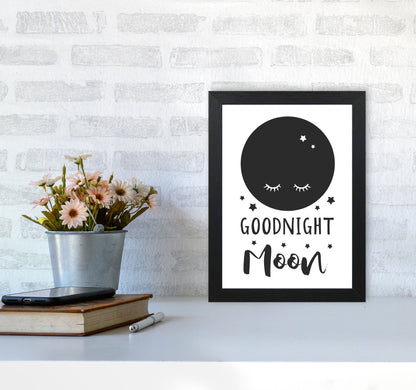 Goodnight Moon Black Framed Nursey Wall Art Print A4 White Frame
