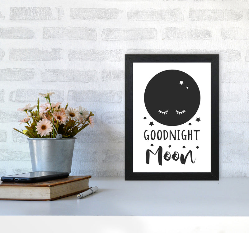 Goodnight Moon Black Framed Nursey Wall Art Print A4 White Frame