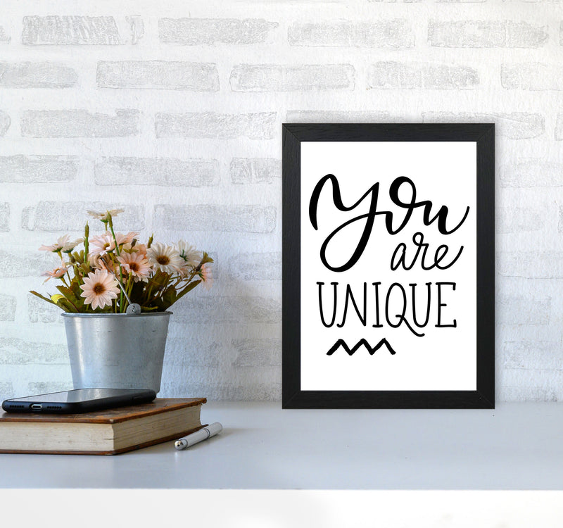 You Are Unique Modern Print A4 White Frame