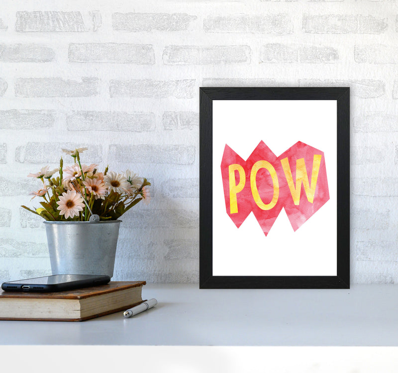POW Watercolour Modern Print A4 White Frame