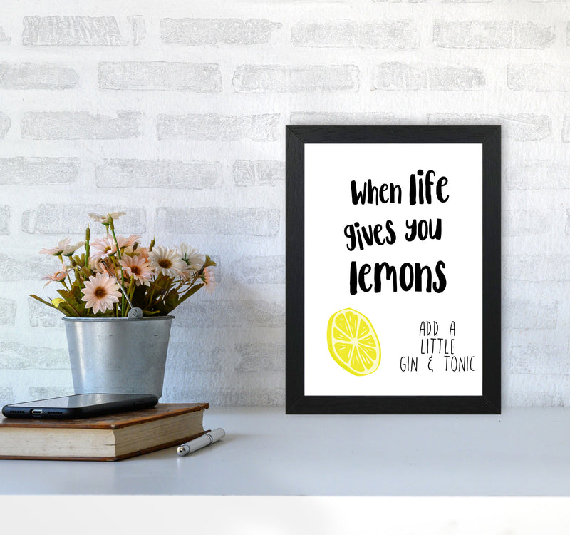 Humorous Gin Sayings Multi Set Kitchen Typography Wall Art A4 White Frame