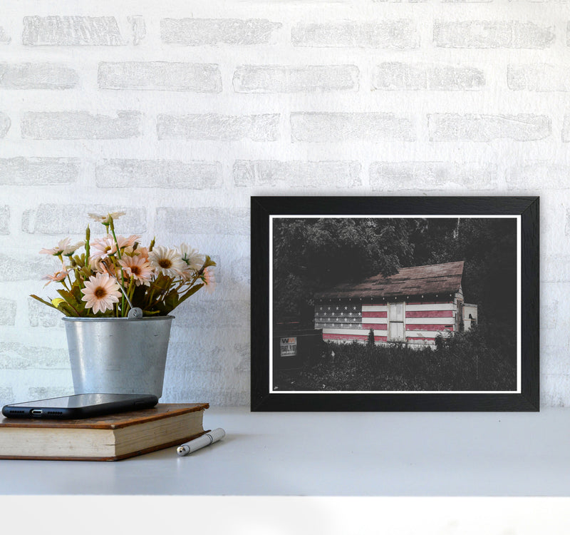 USA Hut Modern Print A4 White Frame