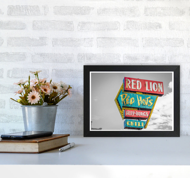 Vintage American Billboard Modern Print A4 White Frame