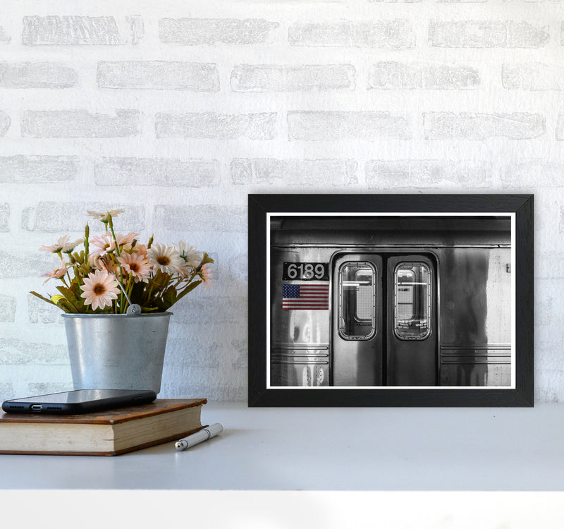 Vintage USA Subway Modern Print A4 White Frame