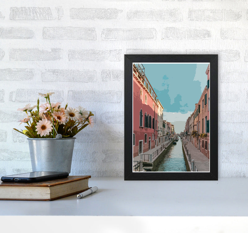 Venice Portrait 2 Modern Print A4 White Frame
