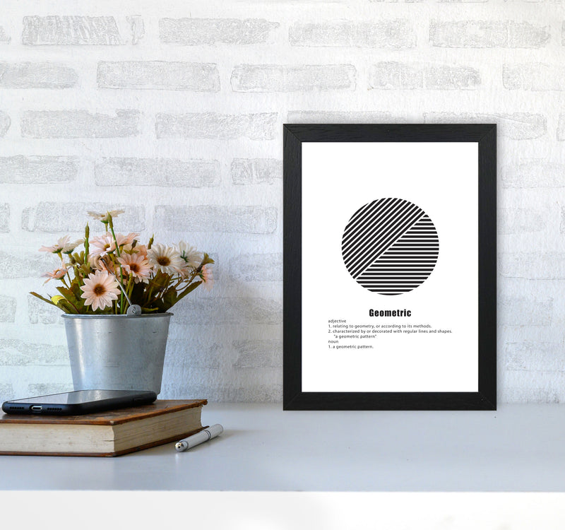 Geometric Meaning 3 Modern Print A4 White Frame