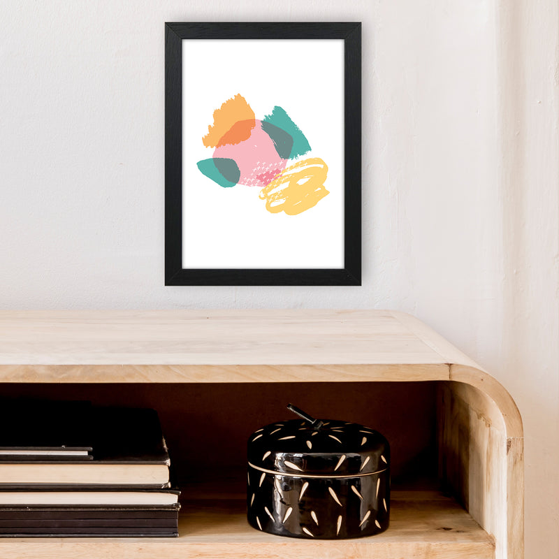 Mismatch Pink And Teal  Art Print by Pixy Paper A4 White Frame