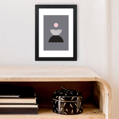 Mila Pink Fountain N9  Art Print by Pixy Paper A4 White Frame