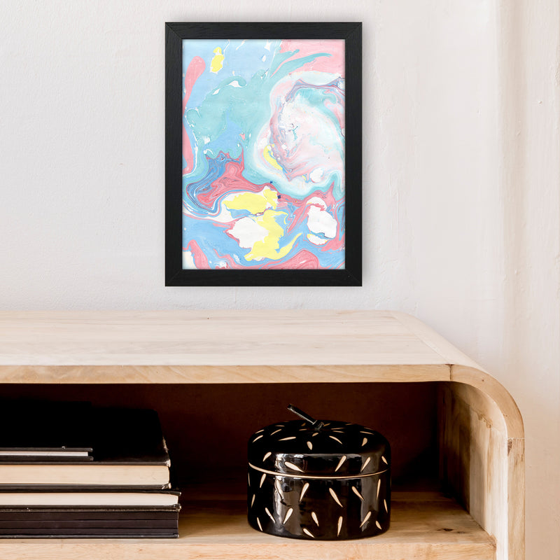 Liquid Mix Rainbow  Art Print by Pixy Paper A4 White Frame