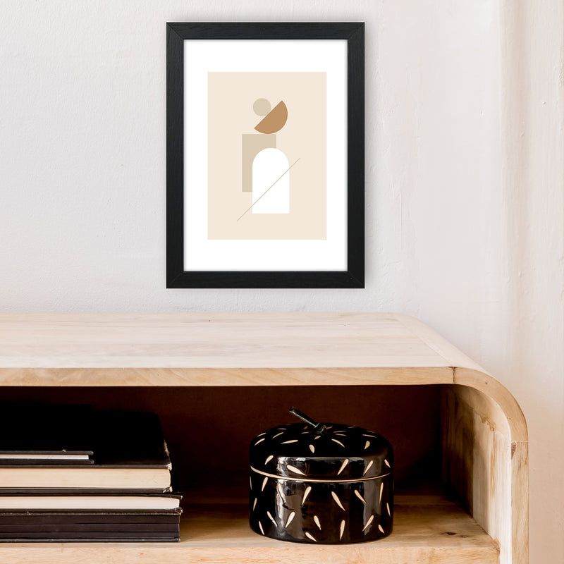 Mica Sand N21  Art Print by Pixy Paper A4 White Frame