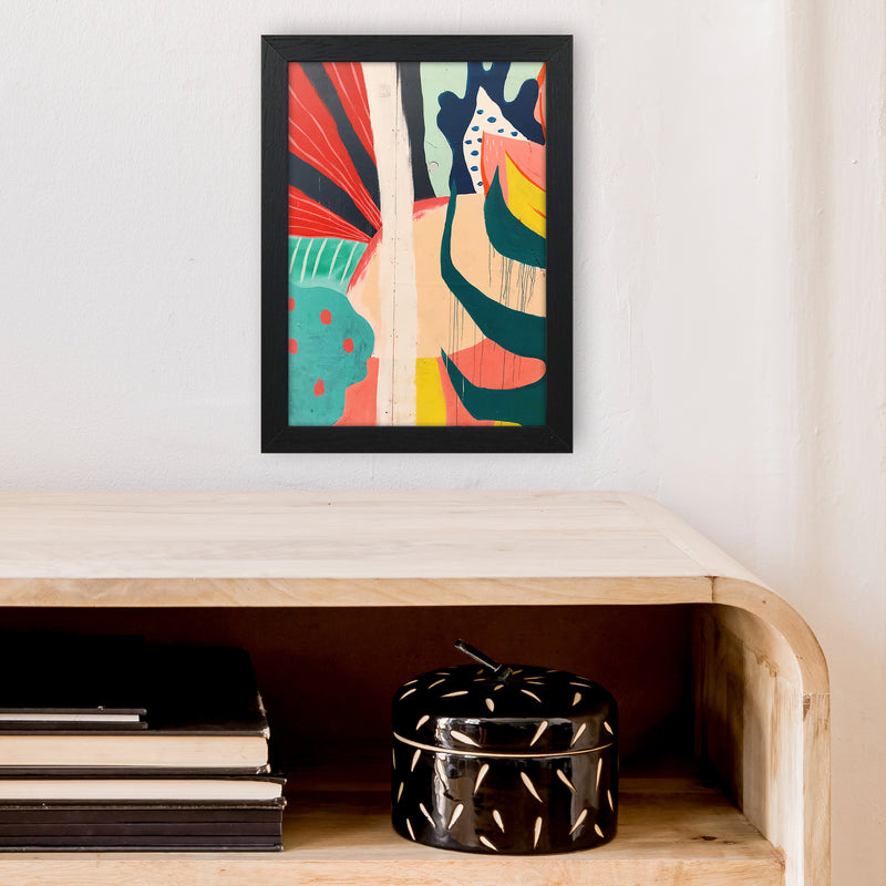 Painted Abstract Shapes  Art Print by Pixy Paper A4 White Frame