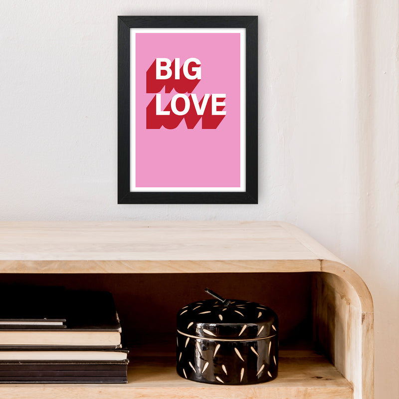 Big Love Shadow  Art Print by Pixy Paper A4 White Frame