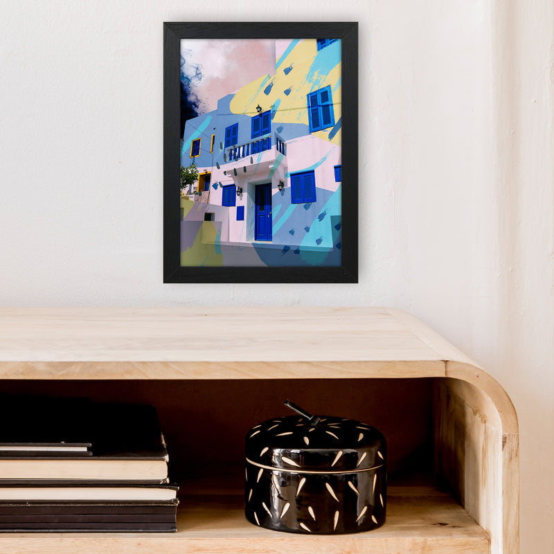 Buliding Pop  Art Print by Pixy Paper A4 White Frame