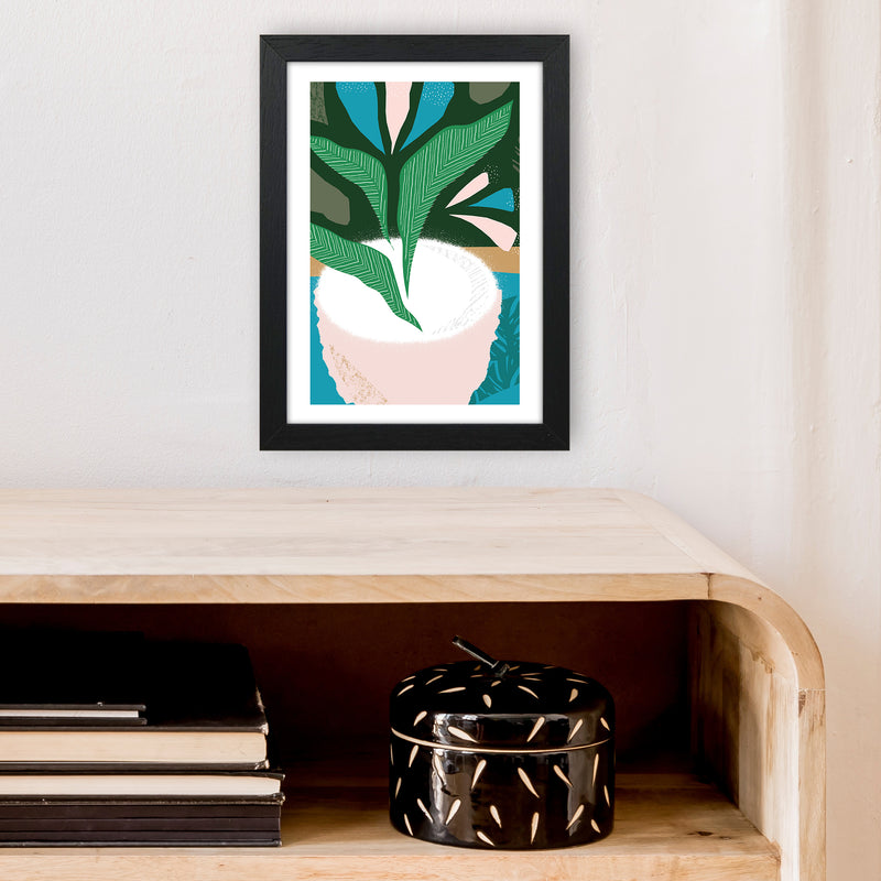 Plant Pot Jungle Abstract  Art Print by Pixy Paper A4 White Frame