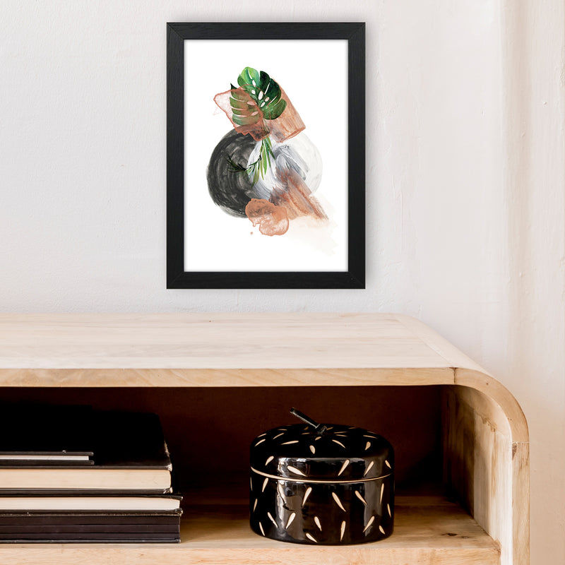 Round Exotic Abstract  Art Print by Pixy Paper A4 White Frame