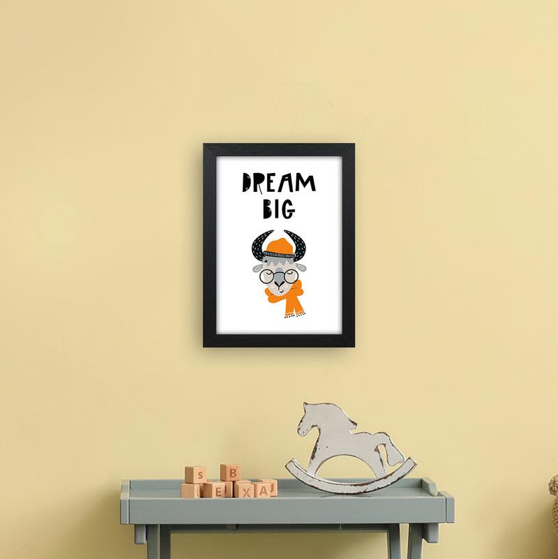 Dream Big Animal Pop  Art Print by Pixy Paper A4 White Frame