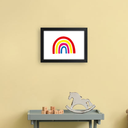 Rainbow Red  Art Print by Pixy Paper A4 White Frame