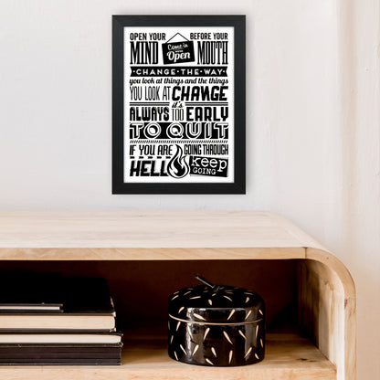 Open Your Mind Vintage  Art Print by Pixy Paper A4 White Frame