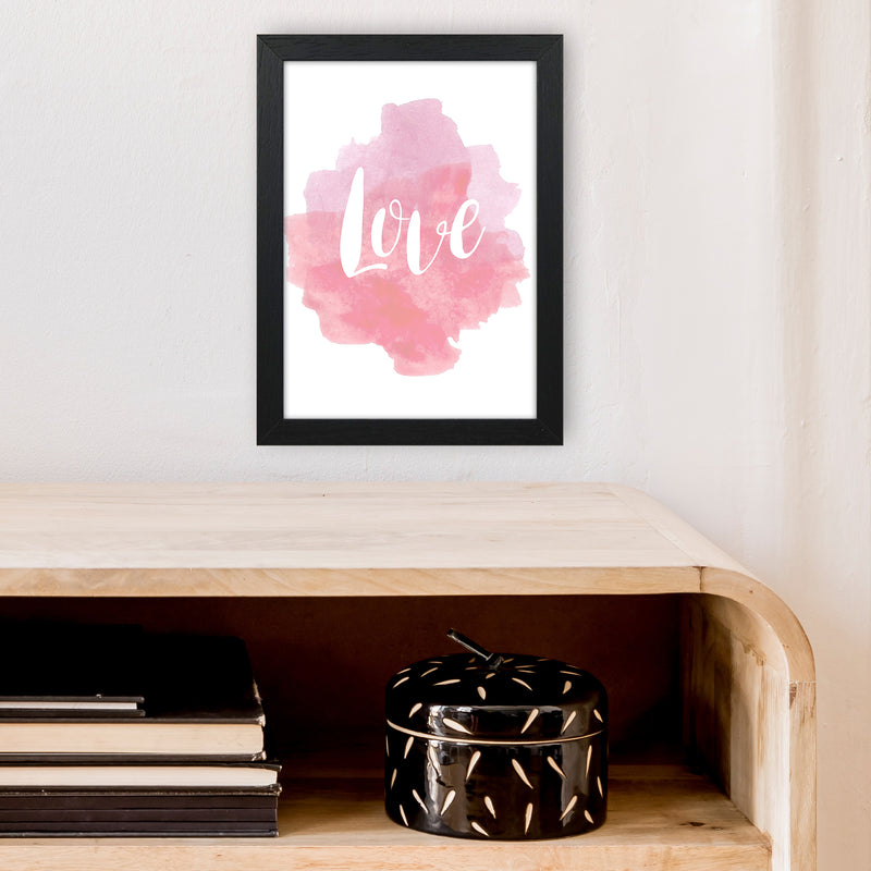 Love Watercolour  Art Print by Pixy Paper A4 White Frame