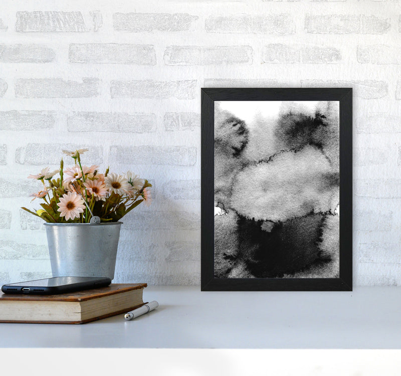 Majestic Monochrome Watercolour 14 Art Print by Pixy Paper A4 White Frame