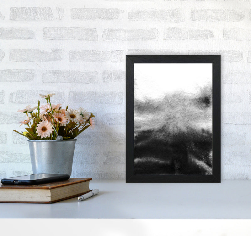 Majestic Monochrome Watercolour 19 Art Print by Pixy Paper A4 White Frame