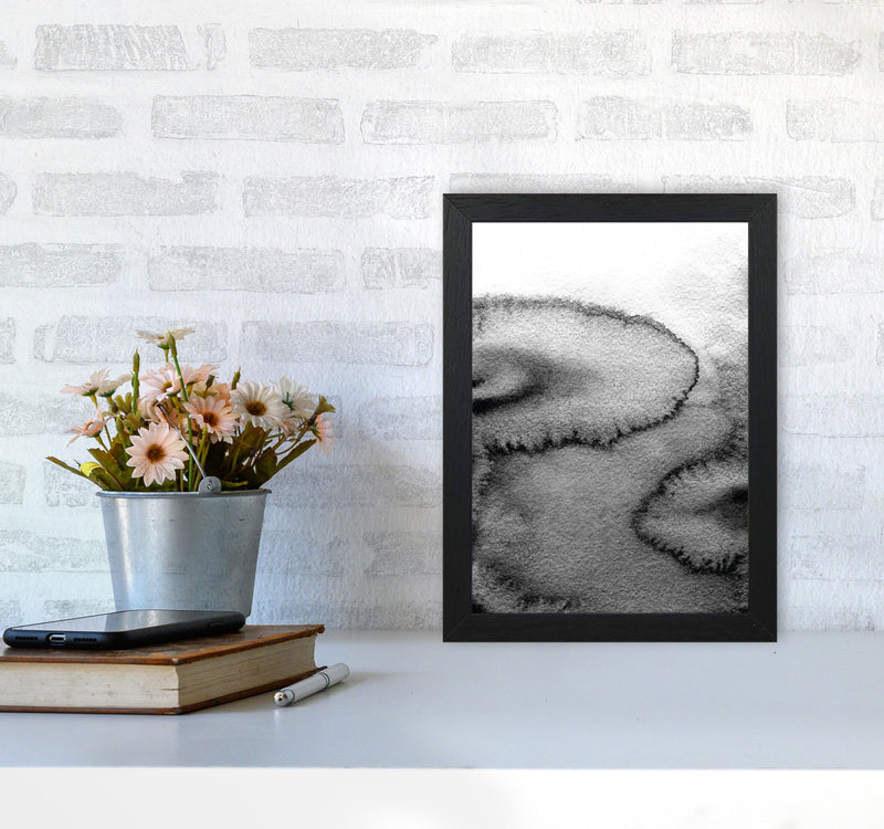 Majestic Monochrome Watercolour 15 Art Print by Pixy Paper A4 White Frame