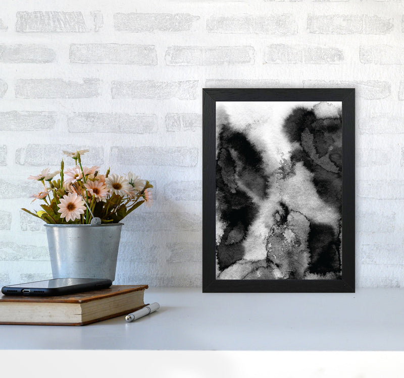 Majestic Monochrome Watercolour 11 Art Print by Pixy Paper A4 White Frame