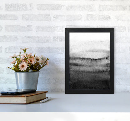Majestic Monochrome Watercolour 18 Art Print by Pixy Paper A4 White Frame