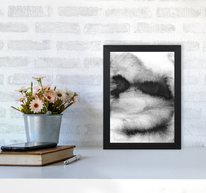 Majestic Monochrome Watercolour 08 Art Print by Pixy Paper A4 White Frame