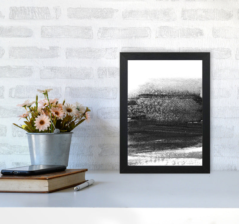 Majestic Monochrome Watercolour 01 Art Print by Pixy Paper A4 White Frame